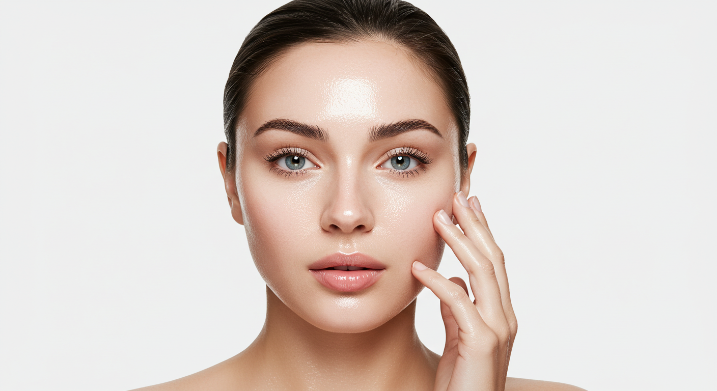 After Mesogun treatment, satisified woman